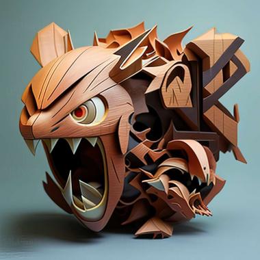 3D модель Mean With Envy Disorderly Melee Pokmon Conte Kinagi d (STL)